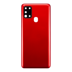 Back Cover With Camera Lens Compatible for Samsung Galaxy A21S (A217 / 2020) - Red